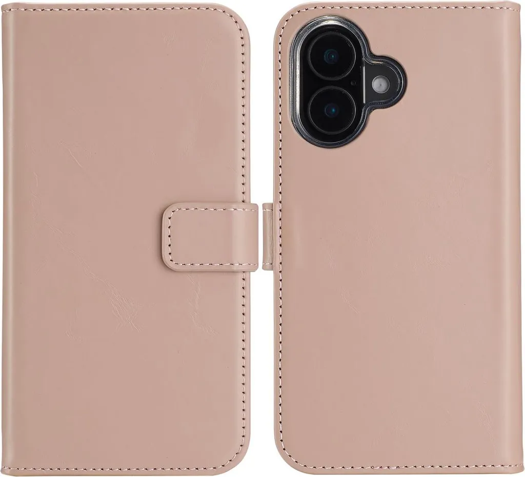 Vera Pelle Rosa Antico: Cover Selencia iPhone 16 | Qualità Italiana