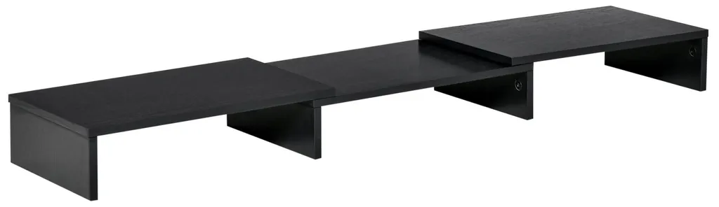 Support écran PC pour bureau, rehausseur extensible et réglable noir - 2