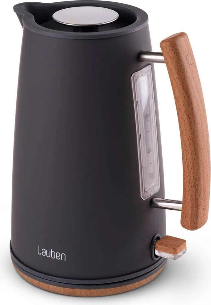 Bouilloire Lauben LBNEK17GR 1,7L 1850W Grise et Bois en Acier Inox
