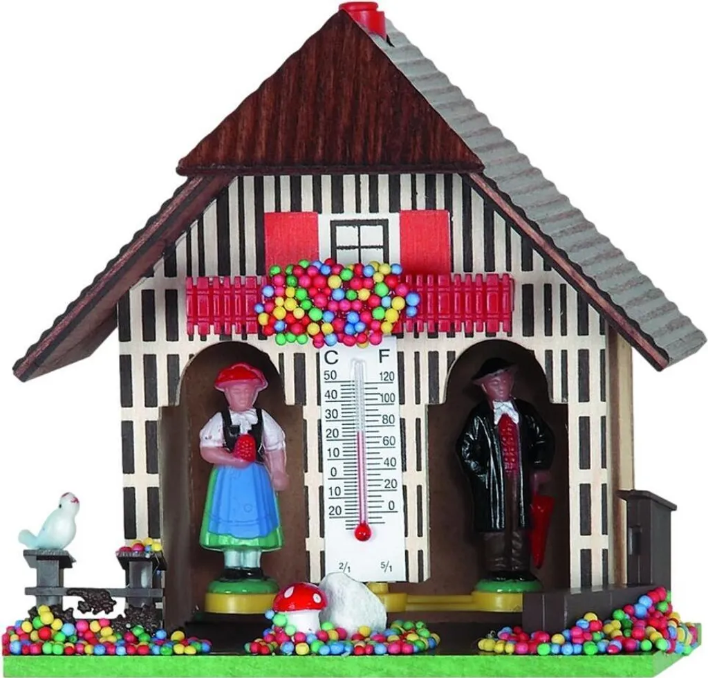 Cabane à météo Engstler 50 chalet en bois sculpté et peint à la main