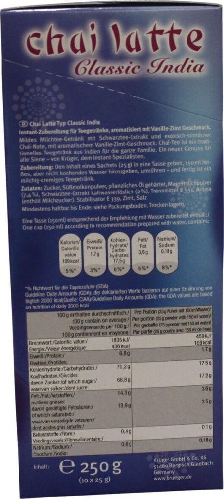 Krüger You Chai Latte Typ Vanille-Zimt Classic India extra Produktbild 5