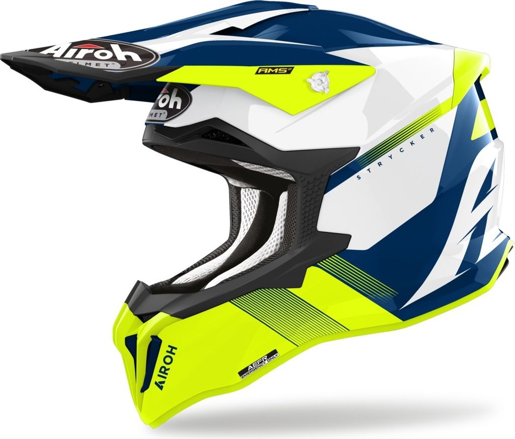 Crosshelm Schutzhelm Motorradhelm Quadhelm AIROH Strycker Blazer Gelb Größe XL