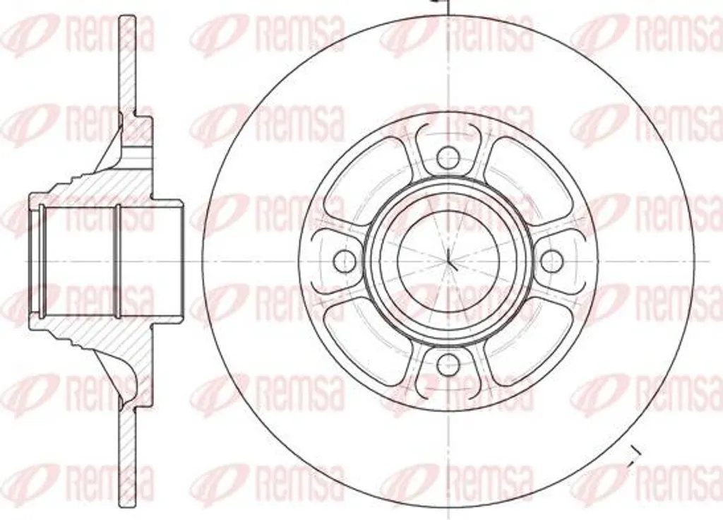 Disque de frein de remplacement REMSA 6075.00 compatible Clio et Megane