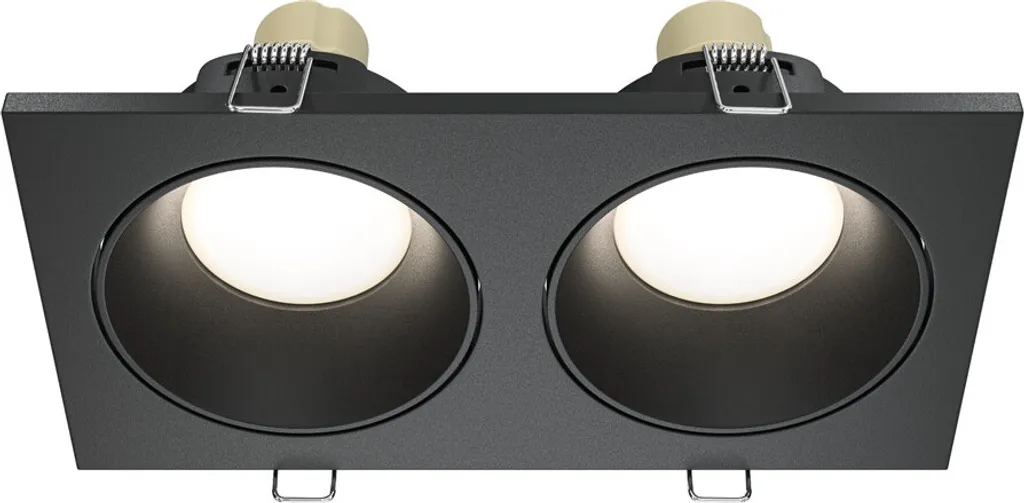 Maytoni Zoom Luminaire Encastré GU10 IP65 Noir en Aluminium 2 Lampes