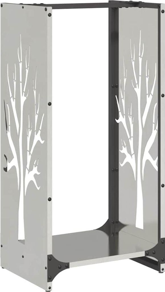 vidaXL Brennholzregal 40x30x80 cm Edelstahl