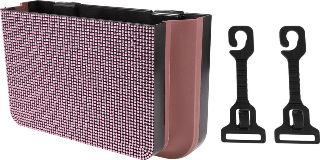 Autosonnenbrillenetui Universelle Sonnenbrillenhalterung für Auto ABS, Strasssteine Pink 24,5x15,9 cm 1 Stück