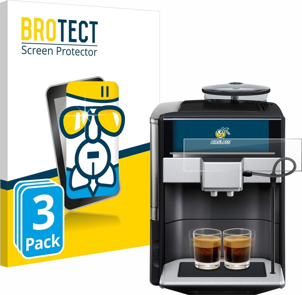 3x BROTECT Schutzglas für Siemens EQ.6 plus s700 Schutzfolie Panzer Folie Glas Display Schutz klar