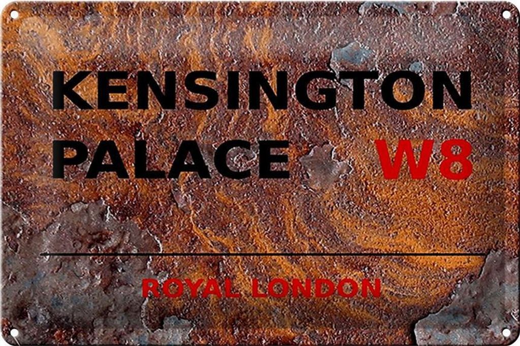 Blechschild London 30x20cm Royal Kensington Palace W8