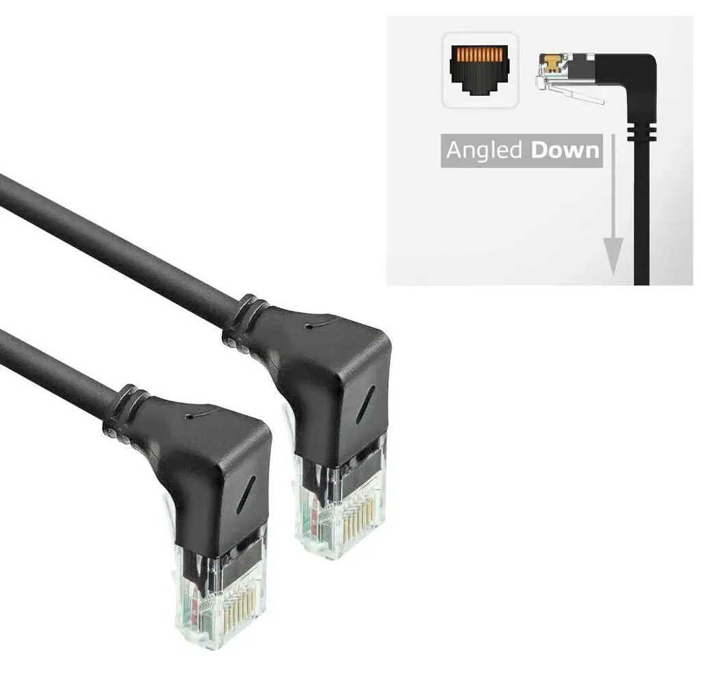 Câble RJ45 Cat6a 1m Noir ACT DD5901 pour connecter box et ordinateur