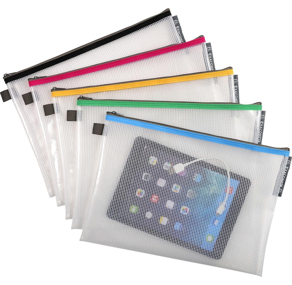 Exacompta 10x Tasche EVA mit Reißverschluss, flexibel PP, Produktbild 