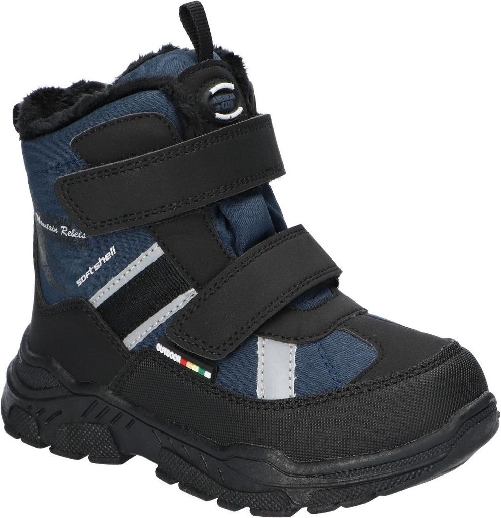 American Club Hl202 Kinder Winterstiefel Softshell mit Klettverschluss | Gefüttert mit Fleece | Wasserdicht, Rutschfest & Warm | hochwertig Winter...