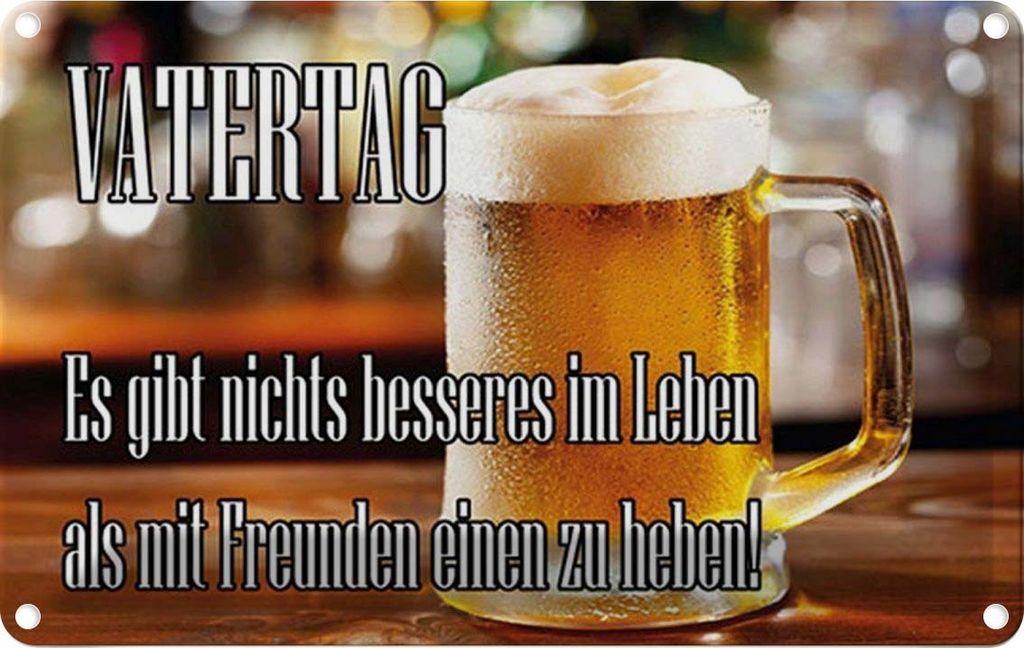 vianmo Blechschild 12x18 cm Vatertag nichts besseres Bier Spruch Zitat
