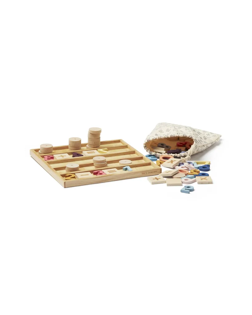 Apprendre à compter avec le tableau de calcul Kids Concept bois