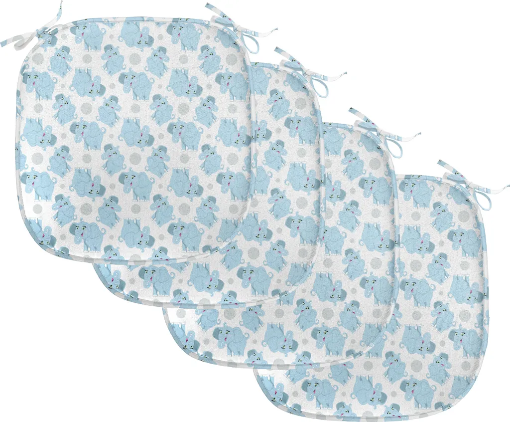 Cuscini Sedie Cucina Bambini Elefante Set 4 | Idrorepellente 40x40