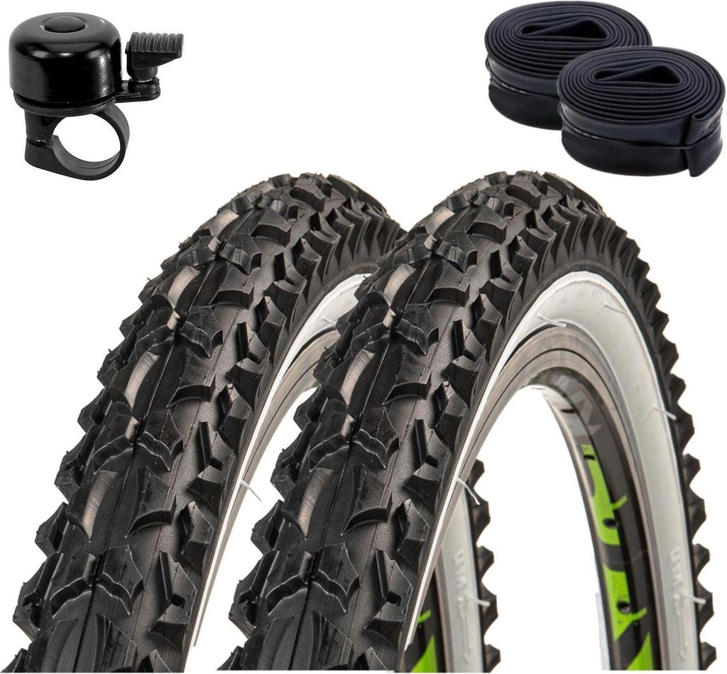 2 x Roverstone 26" Fahrradreifen Fahrradmantel schwarz/weiß Produktbild 
