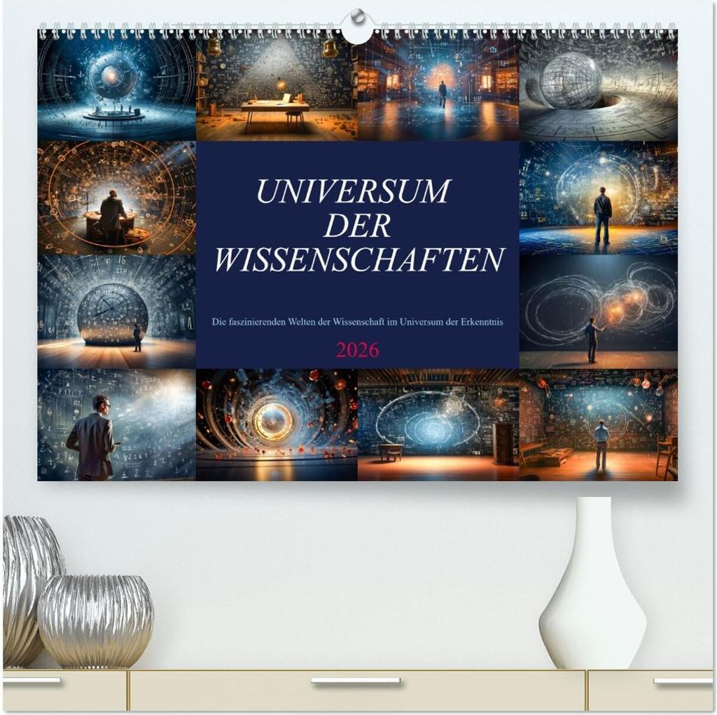 Universum der Wissenschaften (hochwertiger Premium Wandkalender 2026 DIN A2 quer), Kunstdruck in Hochglanz
