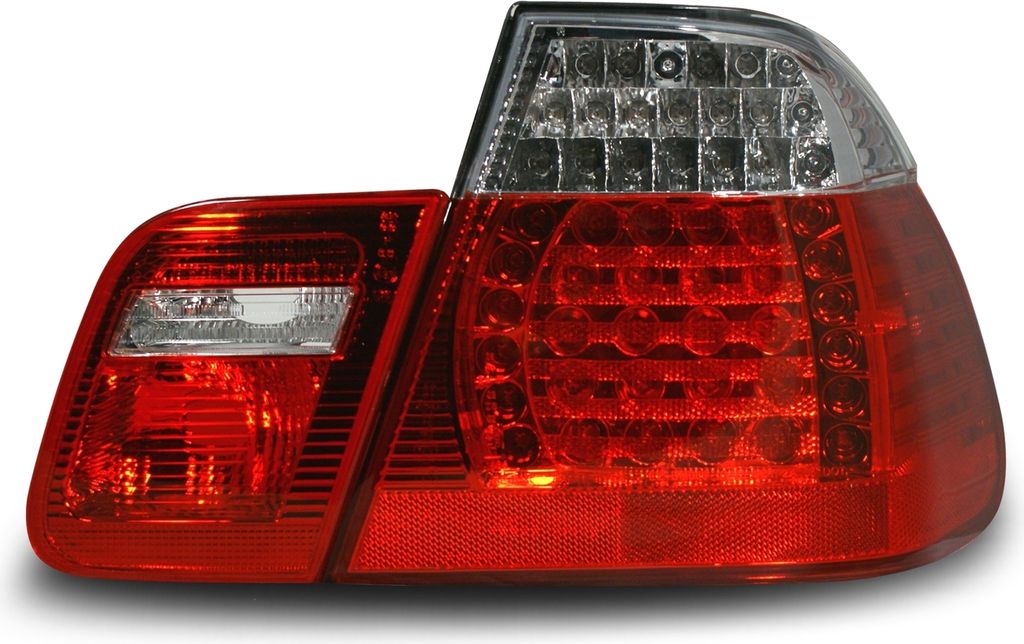 Original JOM LED Rückleuchten Rot Weiß SET für BMW E46 Limousine 05/1998-09/2001