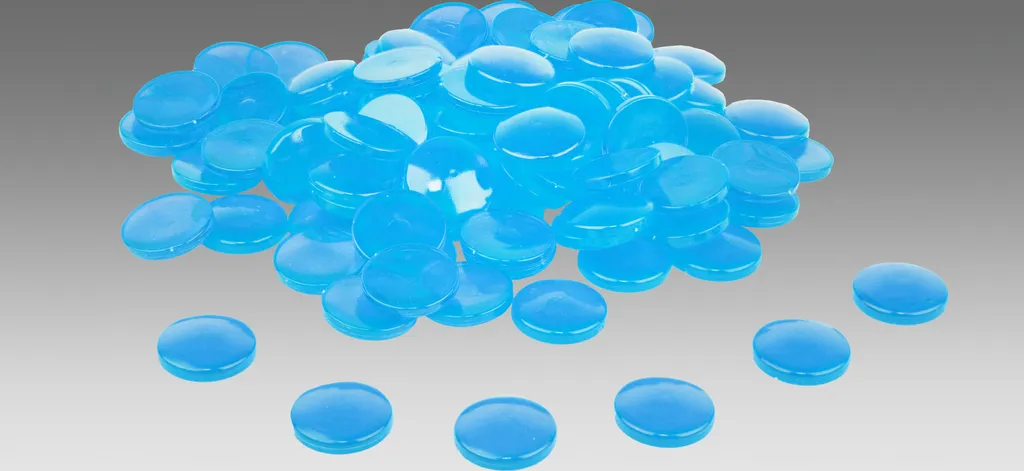 Pierres de Muggle bleues en verre poli de 20mm - 100 pièces brillantes