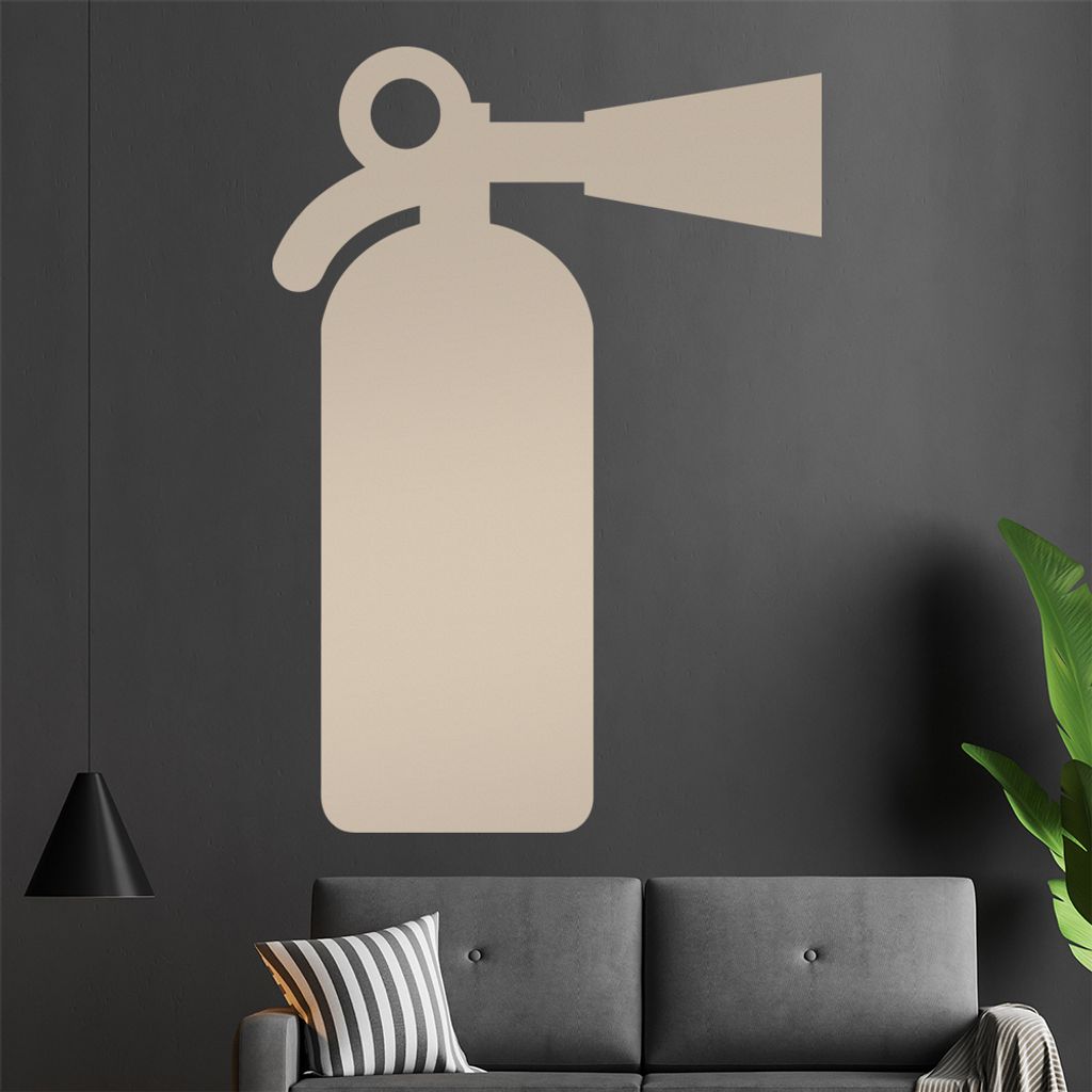 Feuerlöscher Wandtattoo in 6 Größen - Wandaufkleber Wall Sticker - Dekoration, Küche, Wohnzimmer, Schlafzimmer, Badezimmer