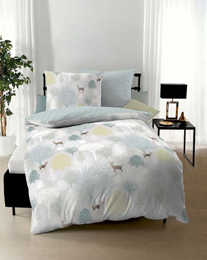 Kaeppel Biancheria da Letto Biber 155x220 Menta: Calda e Atossica