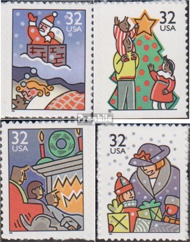 Briefmarken USA 1996 Mi 2789-2792 (kompl.Ausg.) postfrisch Weihnachten