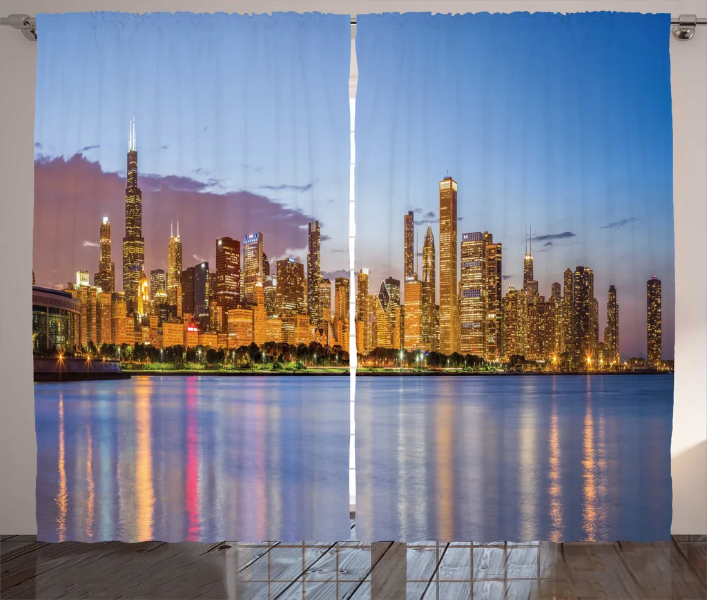 Tenda Rustica ABAKUHAUS 280x175 cm: Skyline Illinois Blu Albicocca