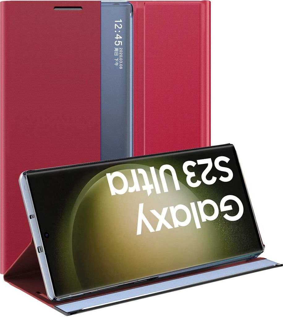 Samsung Galaxy S23 Ultra Hülle, Slim Flip Leder Smart View Produktbild 