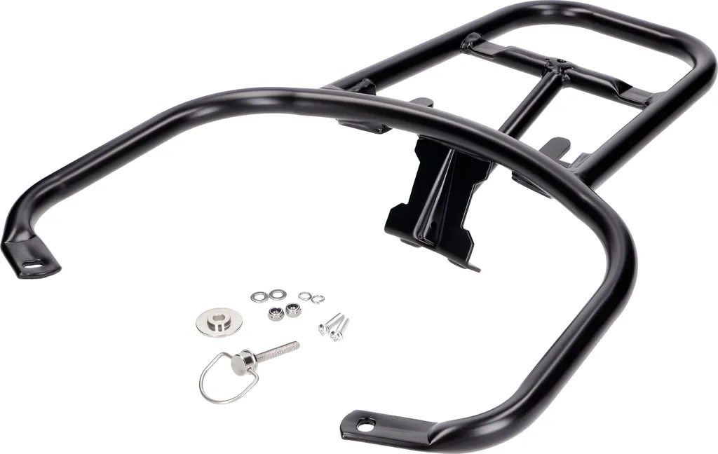 Support Top Case Renforcé Noir pour Vespa GTS GTV Porte-bagage en Acier