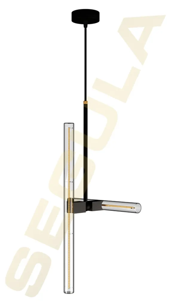 Luminaire S14d Dimmable Noir AXIS SEGULA en Métal Double Douille