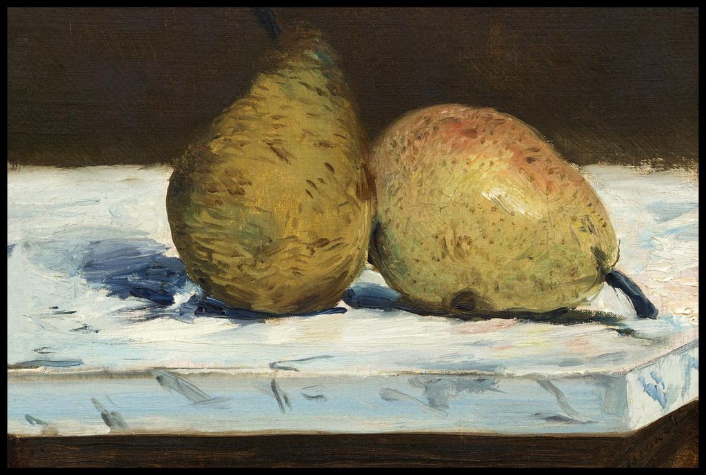 Plakat 91,5x61cm Birnen, Edouard Manet Vintage für das Wohnzimmer