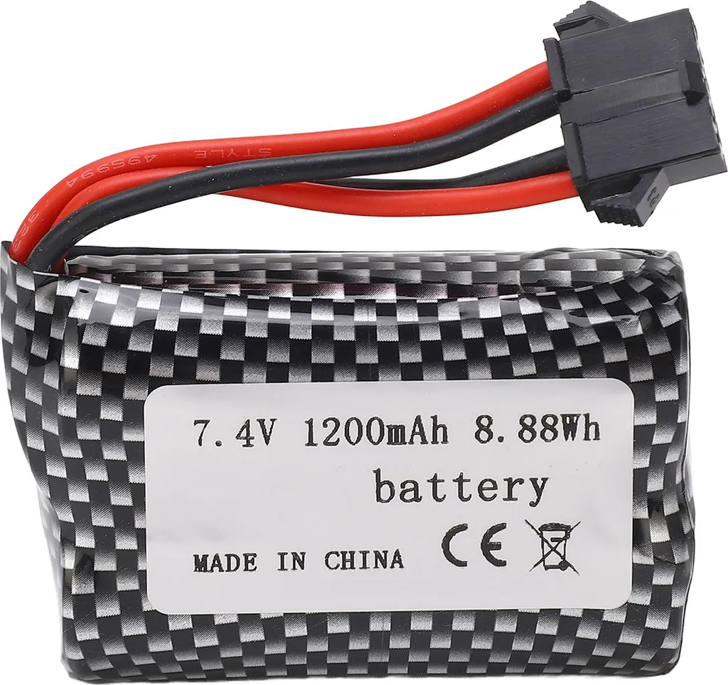 Batteria RC 7,4V 1200mAh SM-5P - Ricambio Sicuro e Leggero per Toy