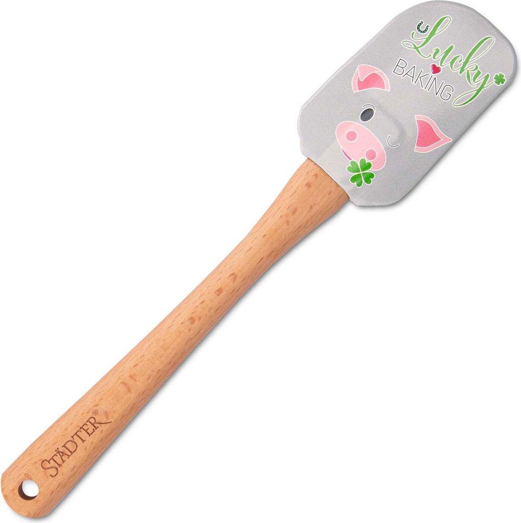 Städter 'Teigschaber - Lucky Baking aus Holz / Silikon'