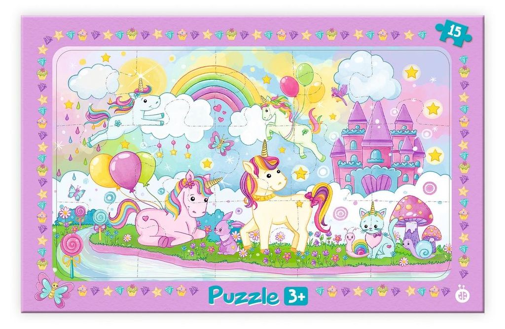 Trötsch Rahmenpuzzle Einhornwelt Produktbild 