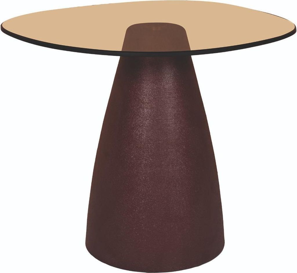 Couchtisch Brix 50 x 43 x 40 cm Glas Braun
