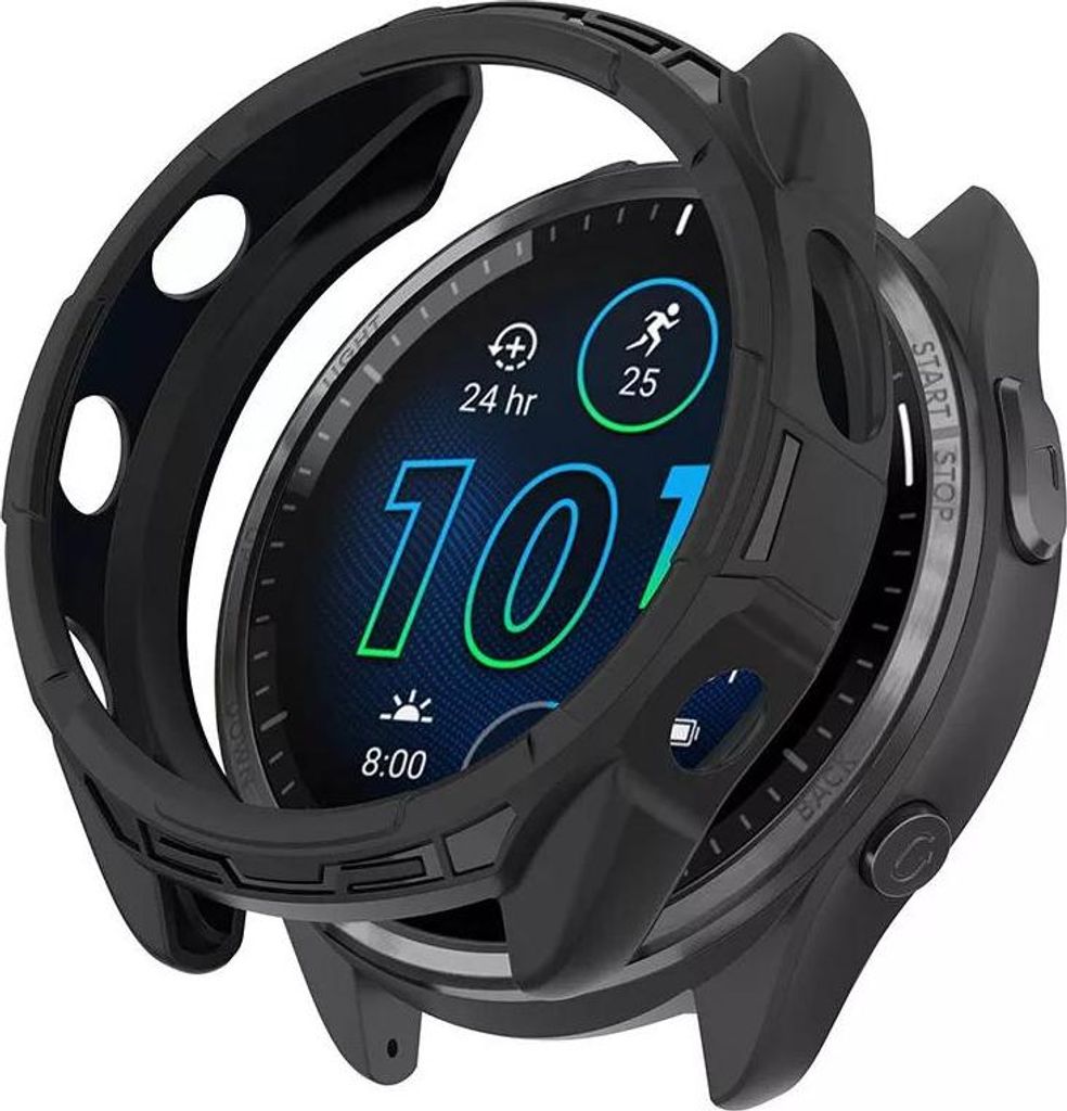 Strap-it Rugged TPU-Hülle – Schutzhülle passend für Garmin Forerunner 965 (schwarz)