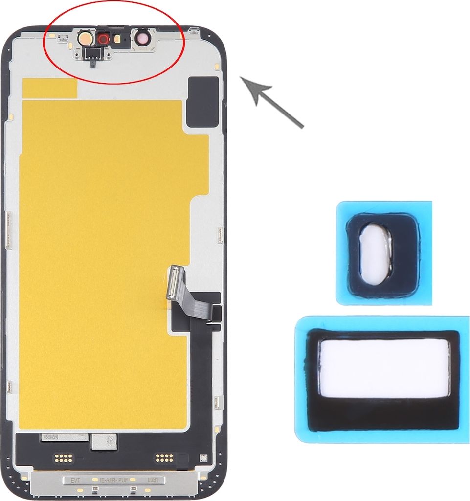 LCD Front Kamera Licht Sensor Back Sticker für iPhone 14 / 14 Plus Ersatzteil