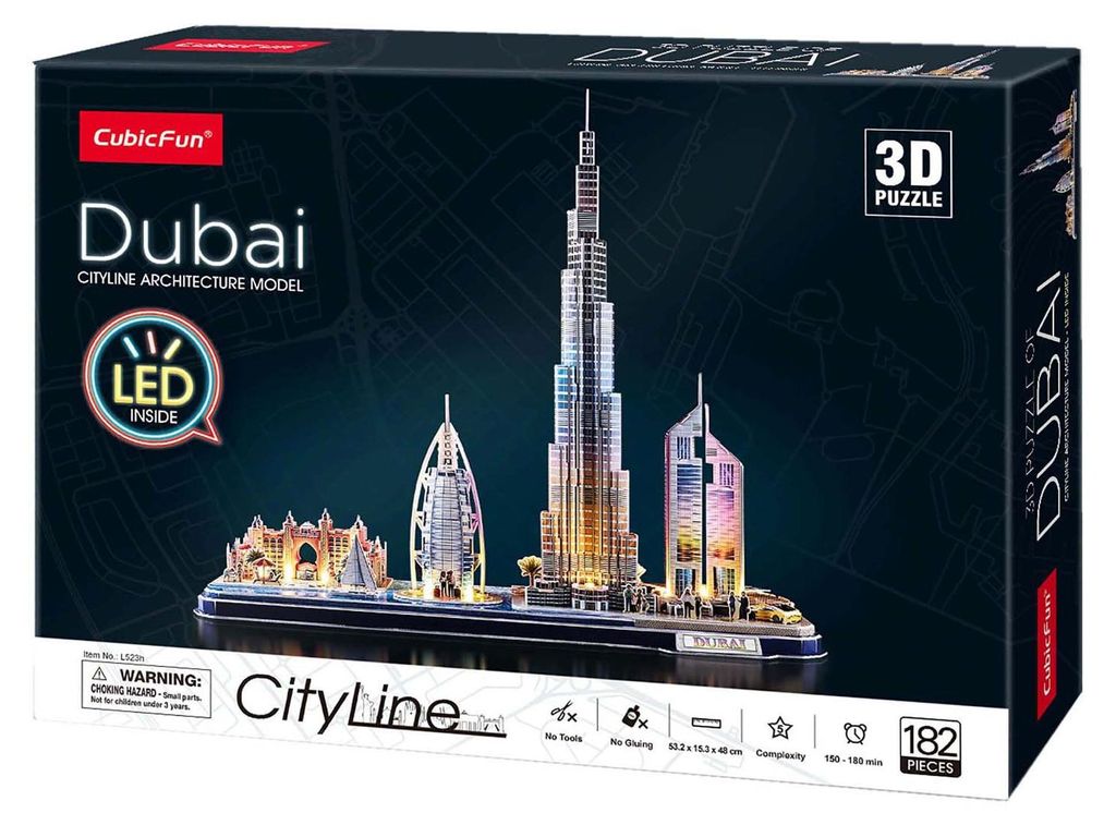 CUBICFUN CityLine Panorama 3D-Puzzle: Dubai 182 Teile