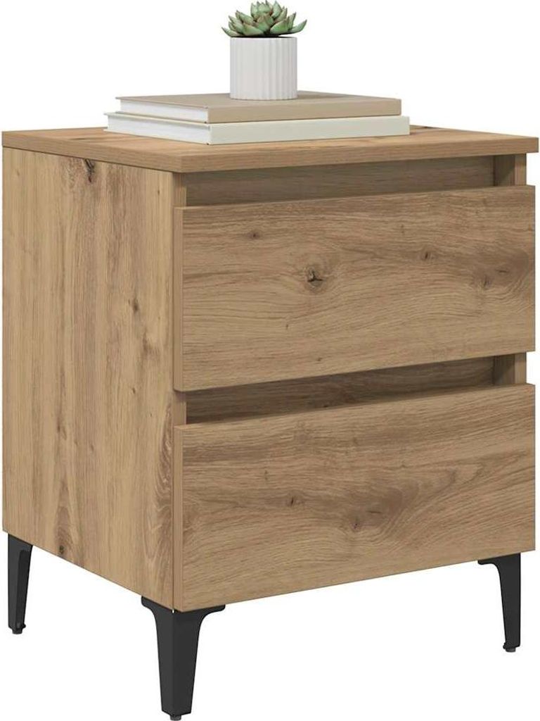 vidaXL Comodino in rovere Artisan 40 x 35 x 50 cm materiale Immagine del prodotto 
