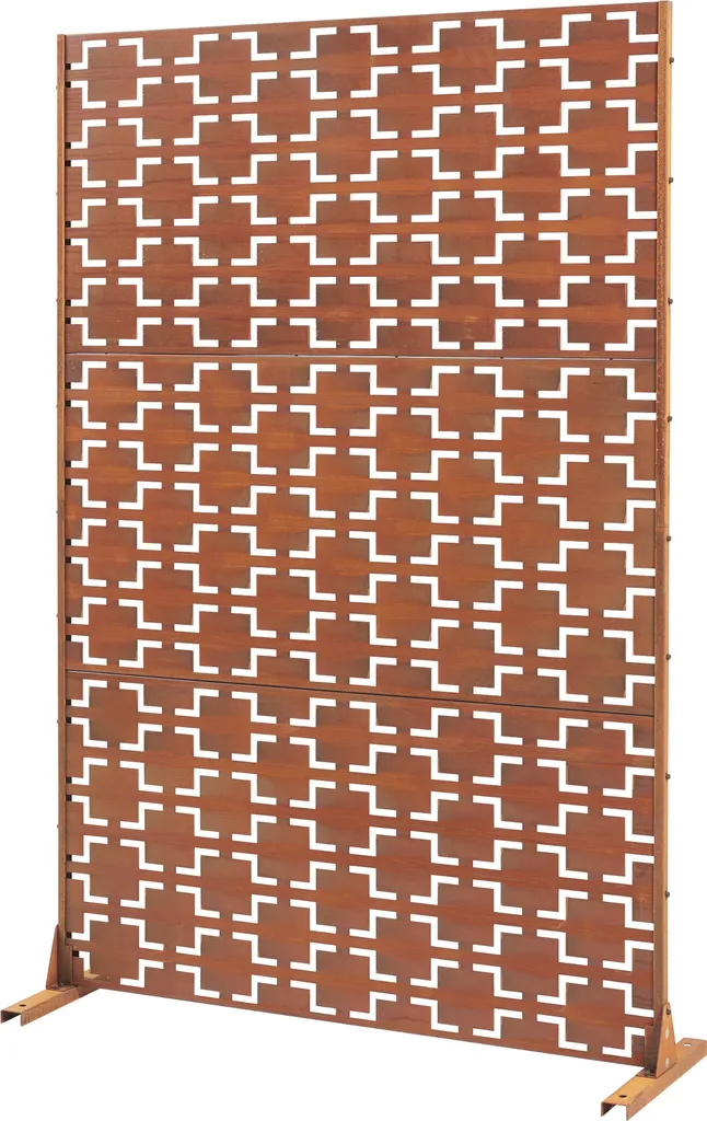 Cloison Basciano en Acier Corten 180x120 cm - Brise-vue Rouille Noble