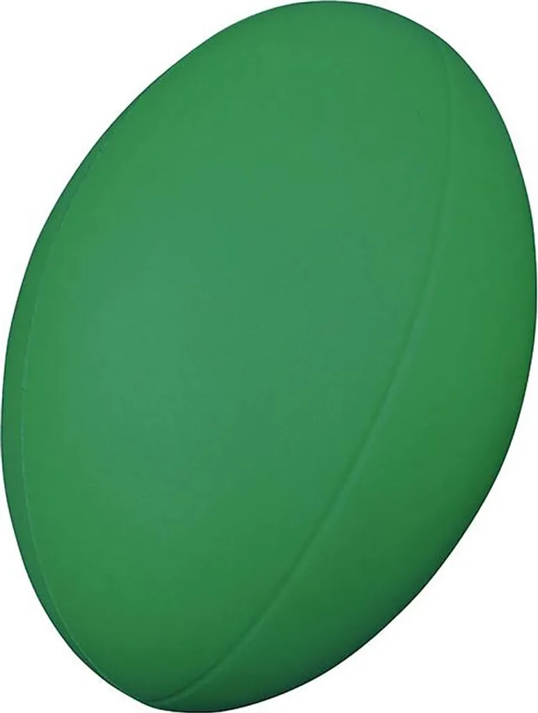 Ballon de rugby en mousse enduite vert souple spécial initiation club