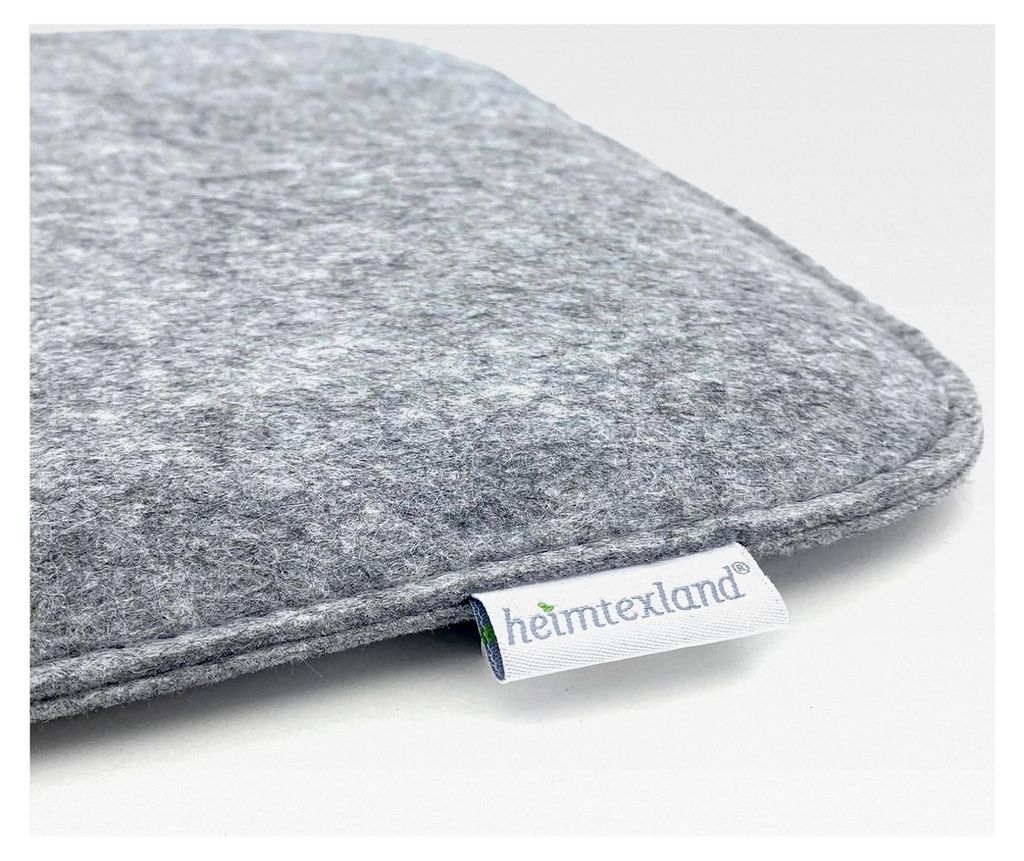 2er Set Sitzkissen Filz Stuhlkissen Bodenkissen Polster Stuhlauflage Indoor Outdoor Kissen eckig hellgrau meliert 35x35 cm