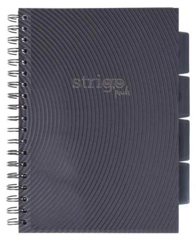 Ringbuch Pads B5/100K, kariert, Basic, grau – Strigo