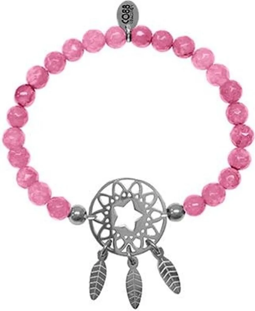 Bracciale CO88 8CB-80022 Rosa: Eleganza in Diaspro e Acciaio Rosa