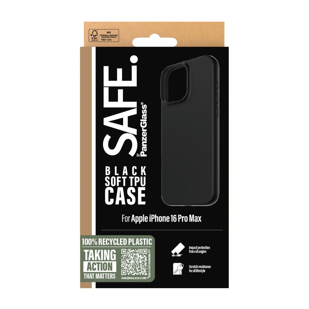 SAFE TPU Case Black iPhone 16 Pro Max