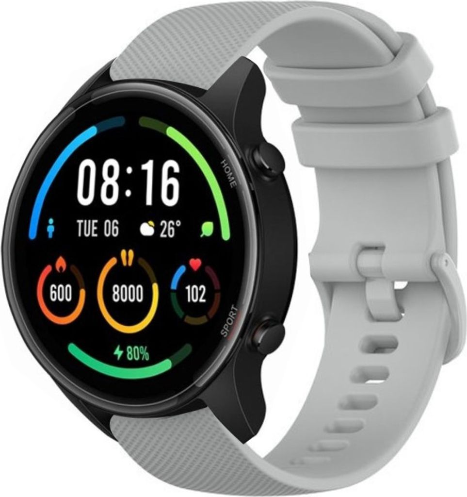 Strap-it Xiaomi Mi Watch Luxus-Silikonarmband (Grau)