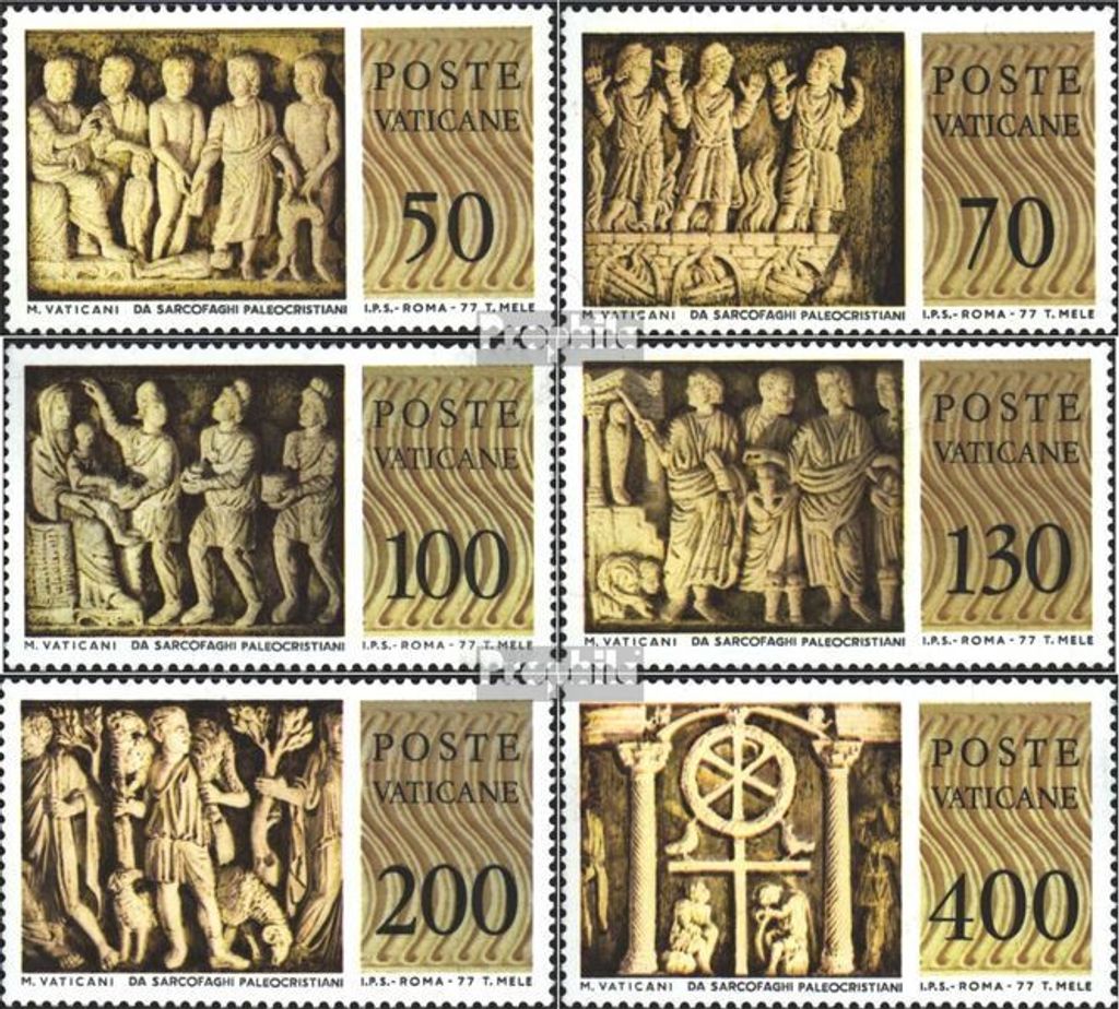 Briefmarken Vatikanstadt 1977 Mi 711-716 (kompl.Ausgabe) gestempelt Sarkophage