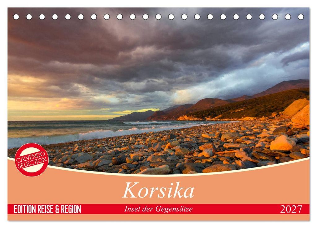 Korsika - Insel der Gegensätze (Tischkalender 2027 DIN A5 quer), CALVENDO Monatskalender