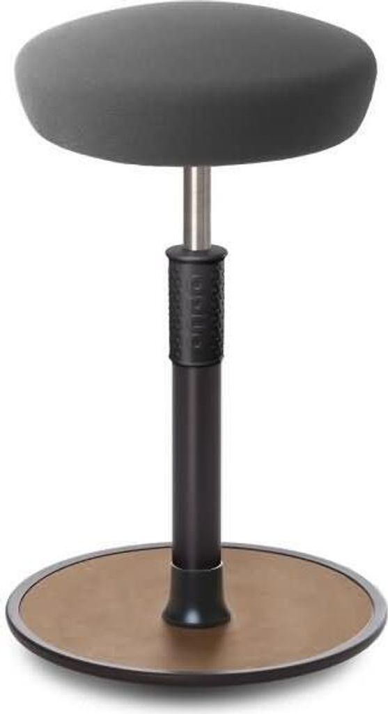 Sitz- Stehhocker Free Tall Hutsitz Gestrick Grau schwarz /Natur.