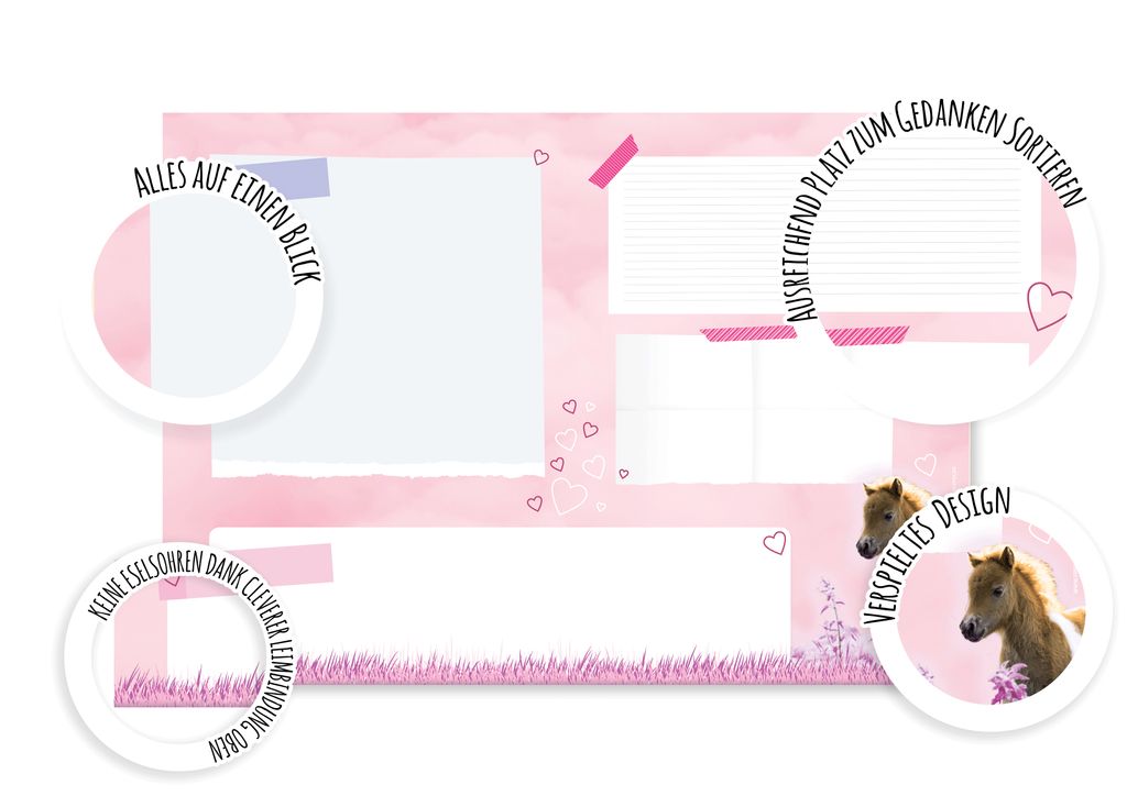Friendly Fox Pferde Schreibtischunterlage Papier, 1x DIN A2 Produktbild 6