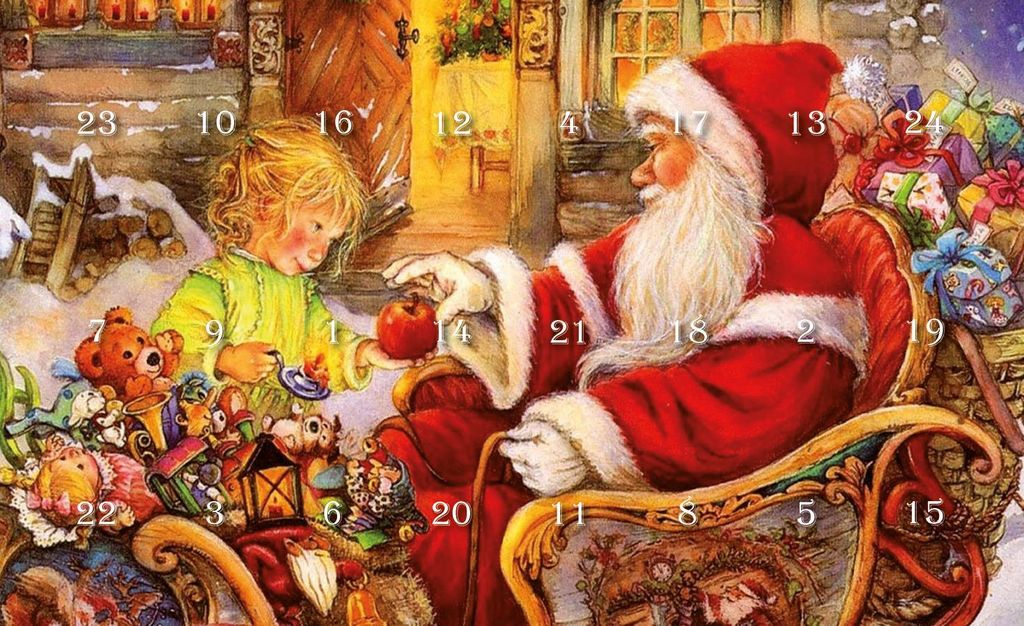 Krebs Glas Lauscha Adventskalender - Weihnachtsmann mit Produktbild 
